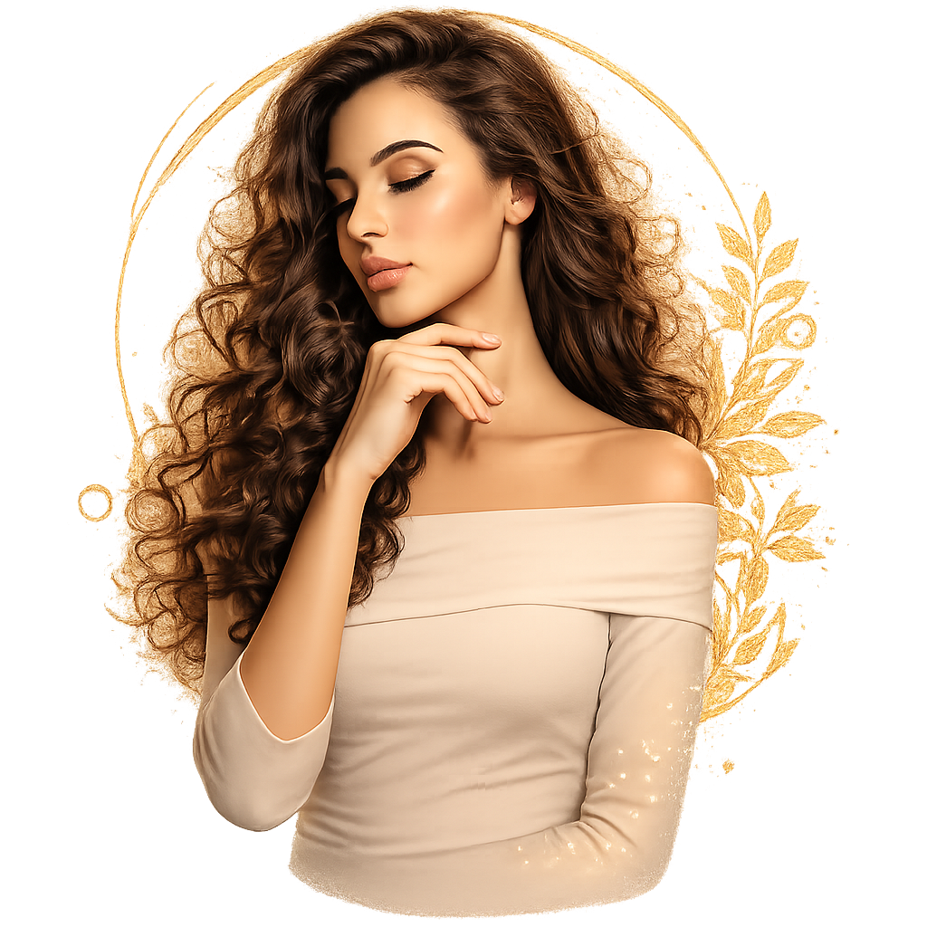 Woman with professionally styled hair